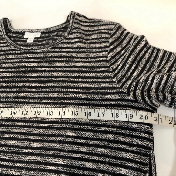 j.jill knit black & white stripes long sleeves sweatshirt - Picture 11 of 16